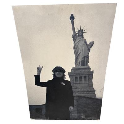 Sale Photo Thumbnail #497: John Linen in front of Statue of Liberty poster 36" x 24"