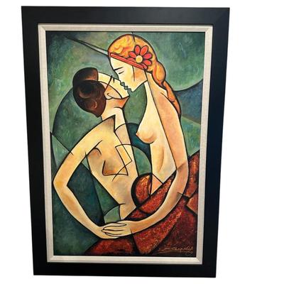 Sale Photo Thumbnail #190: "Kiss" by Zinovy Shersher in frame
30" x 42.5