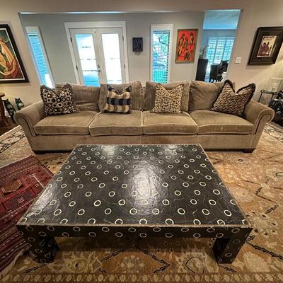 Sale Photo Thumbnail #18: Edward Farrell sofa, Rueben Milan coffee table, 