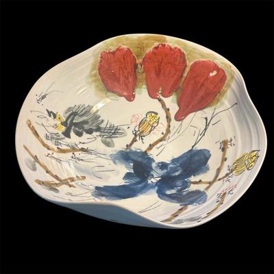 Sale Photo Thumbnail #121: Legend of Asia Swirl Bowl Ox Blood Lotus 