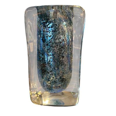 Sale Photo Thumbnail #86: Murano cube blue vase