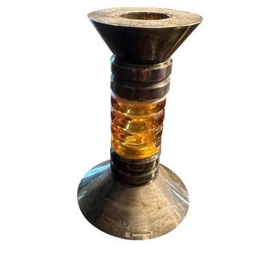 Sale Photo Thumbnail #58: Silver and Amber Puforcat Candlestick 