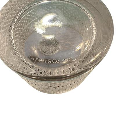 Sale Photo Thumbnail #35: Tiffany and Co, diamond point crystal ball glasses
