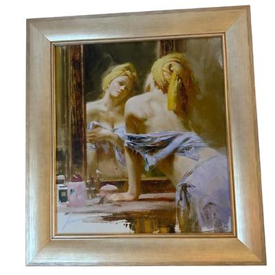 Sale Photo Thumbnail #590: "Morning Reflections" by Giuseppe Pino (Pino Daeni) hand signed 
