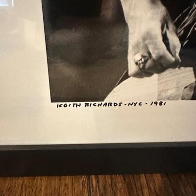 Sale Photo Thumbnail #326: signed Keith Richards NYC 1981 photo 16x20 by Bob Gruen