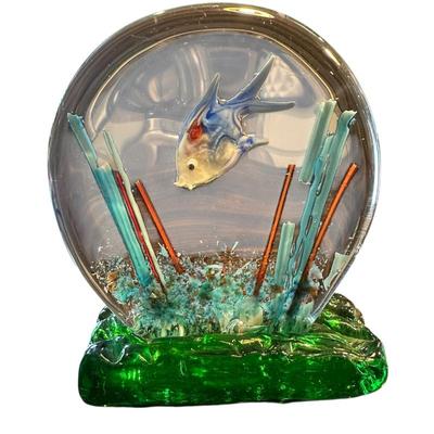 Sale Photo Thumbnail #92: Murano fish circular green base aquarium