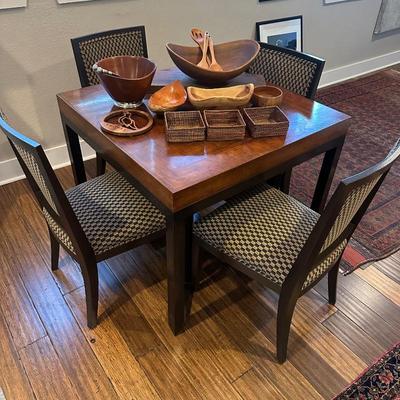 Sale Photo Thumbnail #171: Beidermeyer Table and Chairs 30" tall, 36"x36"