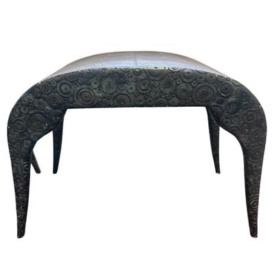 Sale Photo Thumbnail #351: Eel and ebony R & Y Augousti handcarved stool Height 20", length 25" width 16"