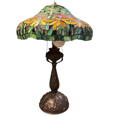 Sale Photo Thumbnail #236: Tall Tiffany Style lamp #49 29" tall
