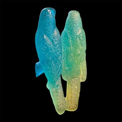 Sale Photo Thumbnail #62: Daum Blue and green crystal parrots