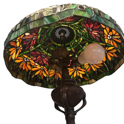 Sale Photo Thumbnail #238: Tall Tiffany Style lamp #49 29" tall