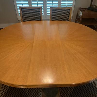 Sale Photo Thumbnail #570: Beidermeyer dining room table and chairs