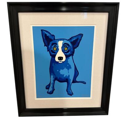 Sale Photo Thumbnail #404: "Purity of Soul" blue dog by George Rodrigue  21.5" x 18.5