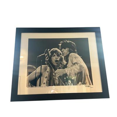 Sale Photo Thumbnail #328: signed Mick Jagger and Kieth Richards NYC 1972 16 x 20 by Bob Gruen