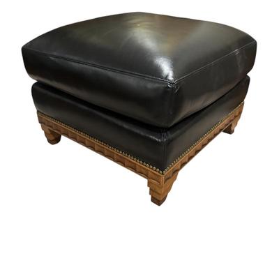 Sale Photo Thumbnail #317: William Switzer Biedermeier Leather Chair and Ottoman