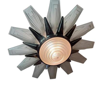 Sale Photo Thumbnail #147: Degue French 1920's Art Deco Chandelier from Tangiers Hotel in Paris. prox. 40" in diameter