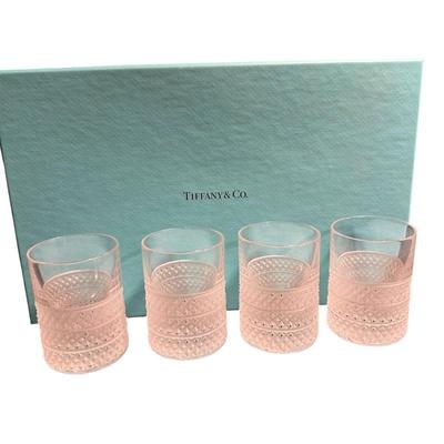 Sale Photo Thumbnail #31: Tiffany and Co, diamond point crystal shot glasses