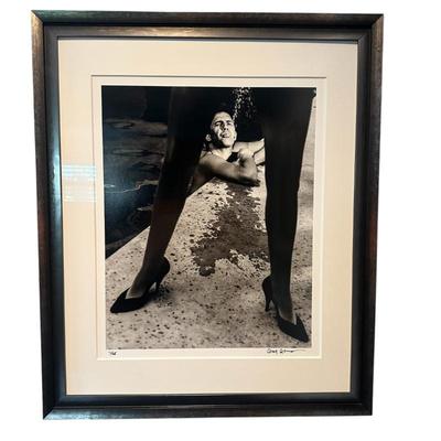 Sale Photo Thumbnail #335: signed and #d Kevin Costner in the pool photo by Greg Gorman in frame 30" x 25"