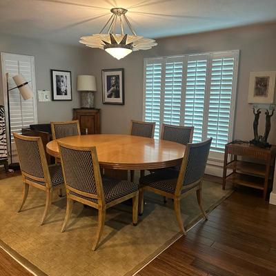 Sale Photo Thumbnail #571: Beidermeyer dining room table and chairs