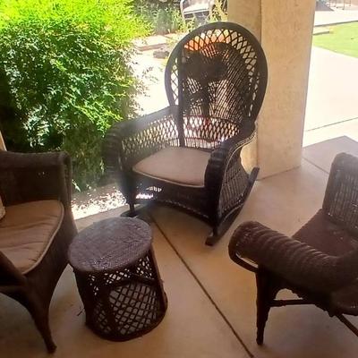 3 Wicker Patio Set With Wicker 