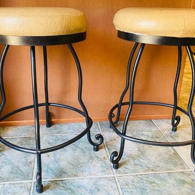 Wrought Iron Bar Stools 