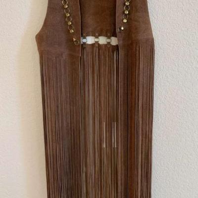 Jh141v fringe suede vest
