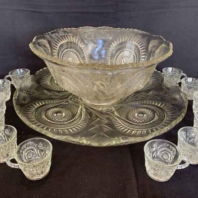 Jh133 large vintage punch bowl