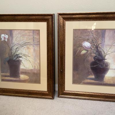 “Orchid Simplicity” & “Tulip Simplicity” decor Prints By Yumiko Ichikawa 26x1x30