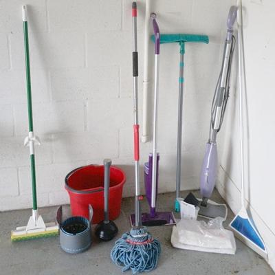 Cleaning Lot - Shark Steam Mop, Swiffer, Mops, Scraper