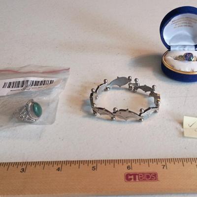 Sterling 925, Malachite, Tanzanite? Jewelry - 39 Grams. Shippable