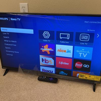 32 Inch Philips Roku Smart Tv Tested & Working
