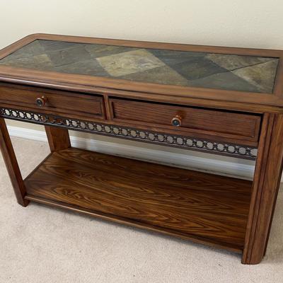 Magnussen Furniture Madison Ash & Slate Very Heavy sofa Table 50x20x29
