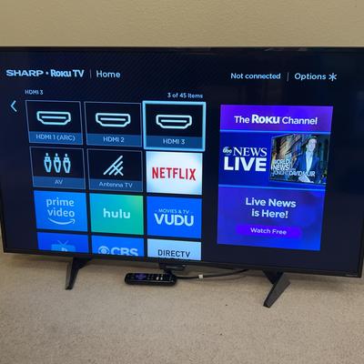 Sharp - 43" Class - LED - 1080p - Smart - HDTV - Roku TV