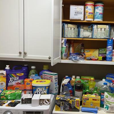 Huge Cleaning Lot - Downy, Oxyclean, Tide, Gain, Swiffer, Glad+++