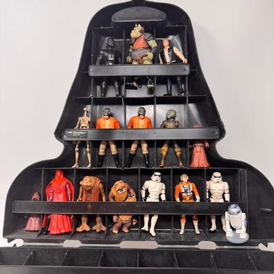 Vintage Star Wars Darth Vader Collector’s Case with 17 Action Figures + Weapons 