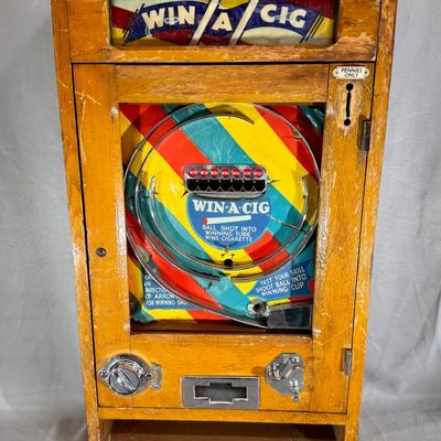 Vintage “Win A Cig” Coin Operated Game