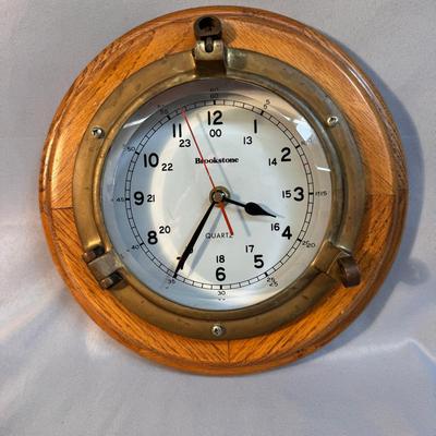 Brookstone Nautical Porthole Wall Clock 