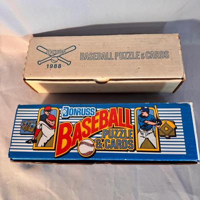 Vintage Donruss 1988 & 1989 Baseball Puzzle & Cards Factory Sets 