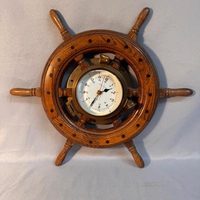 Nautical Ship Wheel Clock 