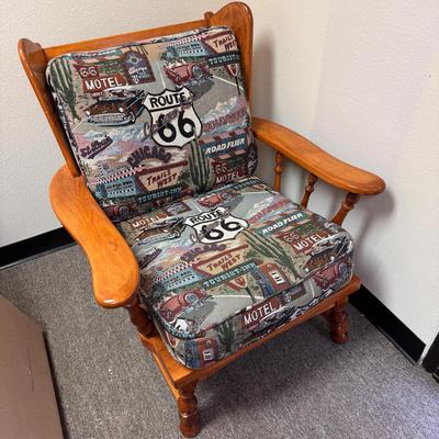 Retro Route 66 Armchair & Lamp Table Combo