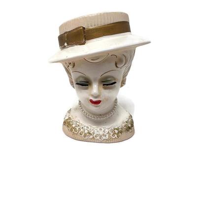 Elegant Vintage Lady Head Vase 