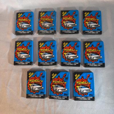 1989 Topps BACK TO THE FUTURE II Trading Card Lot (11 Packs) 