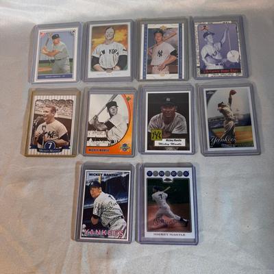Mickey Mantle Tribute Card Lot (10 Cards)