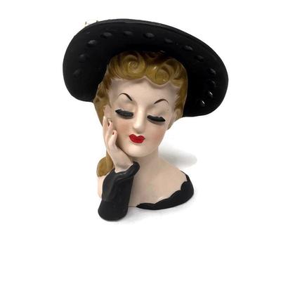 Vintage 1959 Napco Lady Head Vase 