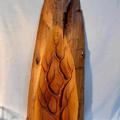 Live Edge Carved Tree Wall Art