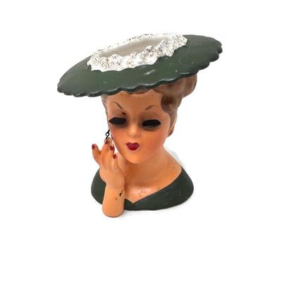 Rare 1958 Napco Lady Head Vase 