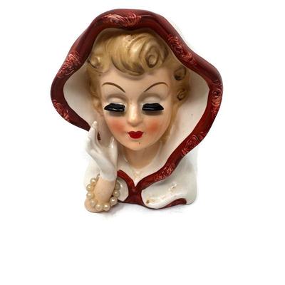 Vintage 1961 Inarco Lady Head Vase 