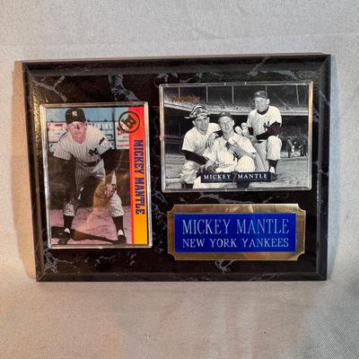 Mickey Mantle Double Card Plaque 