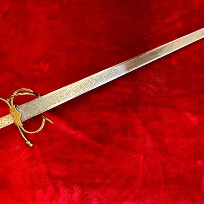Vintage Toledo Spain Decorative Sword  