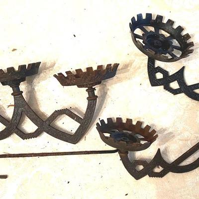 Vintage Cast Iron Wall Sconces